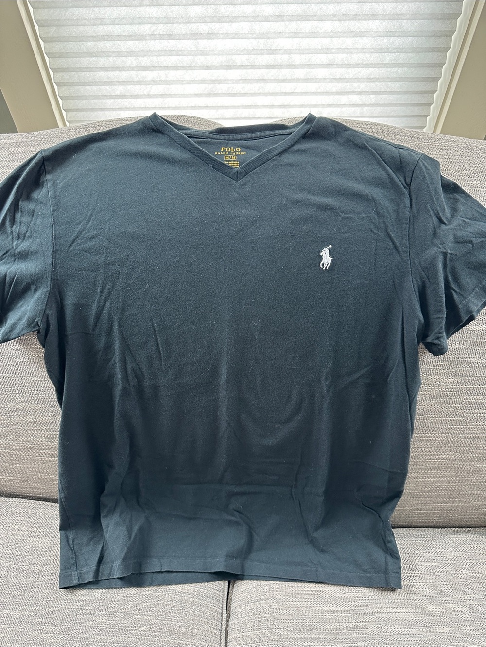 Polo by Ralph Lauren Black V-Neck Short Sleeve Tee